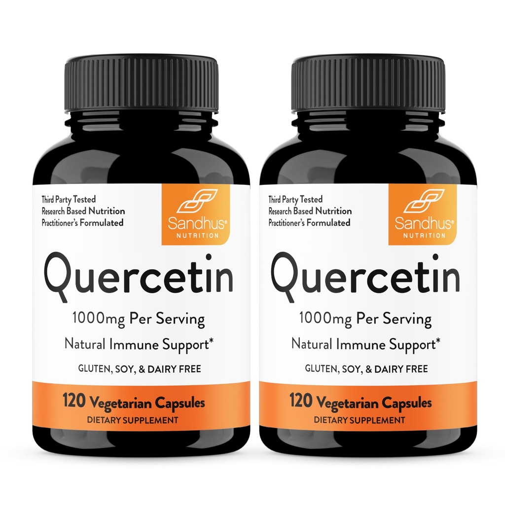 Quercetin της Sandhu χορτοφαγικές κάψουλες Συμπληρώματα 120 Count (Pack of 2) 