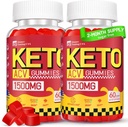 Keto ACV Gummies - 1500MG ACV Keto Gummies για γυναίκες άνδρες - μηλίτη μηλίτη ξύσμα με τη μητέρα, τα προβιοτικά, βιταμίνες B6 B12 για ουρική πέψη - Vegan & Non-GMO, 2 Pack