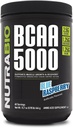 NutraBio BCAA 5000 σκόνη - Vegan Fermented BCAAs - Υποστηρίζει Lean μυϊκή ανάπτυξη, ανάκτηση, αντοχή - 60 εξυπηρετεί - μπλε σμέουρο