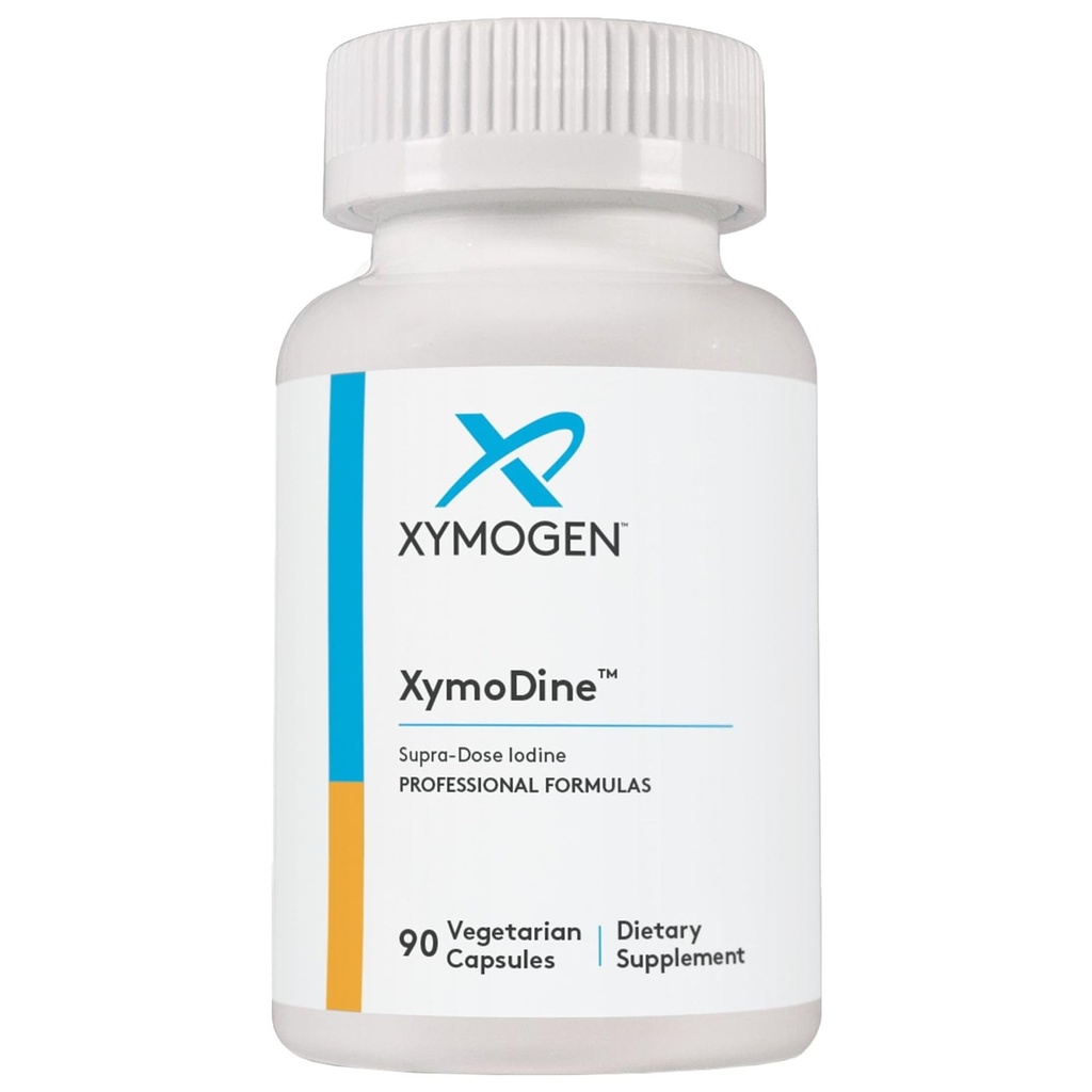 XYMOGEN XymoDine Iodine Supplement - Υψηλή Ιώδιο Ιώδιο Ιωδίου 12,5 g για την Υποστήριξη Υγιούς Σύνθεσης Ορμονών Θυρεοειδούς (90 Καψάκια Χορτοφαγικής)