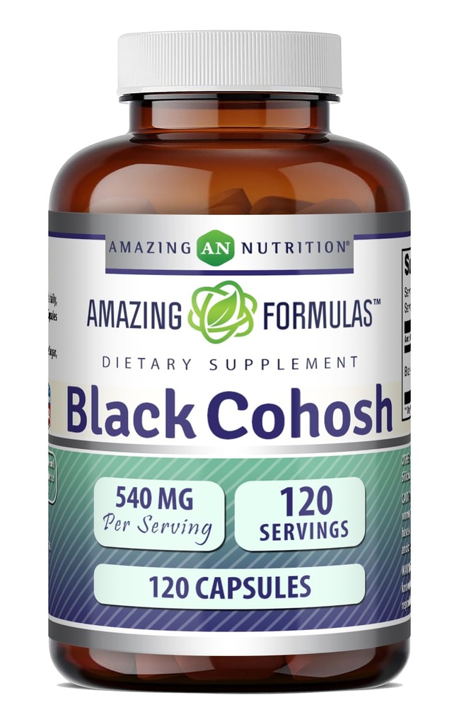 Amazing Formulas Black Cohosh Supplement | 540 Mg per Serving | Capsules | Non-GMO | Gluten-Free | Made in USA (1 Pack | 120 Count)