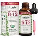Organic Vitamin B12 1000 mcg Sublingual Liquid Drops, Unflavored, 2 oz | Methylcobalamin & Adenosylcobalamin, Bioactive Blend for Energy, Clarity & Focus, Vegan, Non-GMO, For Adults, 1 Year+ Supply