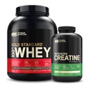 Optimum Nutrition 100% Gold Standard Whey Protein Powder: Διπλή πλούσια σοκολάτα (5 Λίρες) με Micronized Creatine Monohydrate Powder, Unflavoured (120 Servings) - Bundle Pack