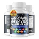 Glucosamine Chondroitin sulfate Methylsulfonylmethane Hyaluronic Acid Turmeric Ginger Vitamin C, D3, Black Pepper -150 Capsules
