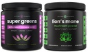 NutraChamps Super Greens Antioxidant & Lion's Mane Powder. Αξιοσημείωτη, Ανοσία και υποστήριξη προσαρμογών