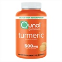 Qunol Turmeric Gummies, Gummy με 500mg Turmeric Curcumin, Κοινό συμπλήρωμα υποστήριξης, Ultra High Absorvice Tumeric Curcumin, Vegan, Gluten Free, 2 Μήνες προσφοράς, 120 Count