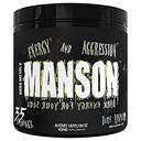 DARK METAL Inc. Manson High Stim Pre Workout Powder, Energy Focus Strength, Φορτωμένο με Beta Alanine L-Carnitine Caffeine Infinergy, 35 Srvgs, Blue Raspberry