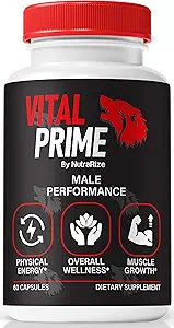 Vital Prime for Men, Official Vital Prime Original Blend, φυσικά συστατικά για την υποστήριξη της ανδρικής απόδοσης, Premium Formula για την αντοχή και τη Σταμίνα, VitalPrime Complex Review (60 κάψουλες)