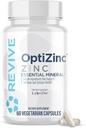 Revive MD Linc Mineral Supplement for Men & Women - Υποστηρίζει Ανοσία & Κυτταρική Υγεία με 50mg OptiZinc - Αντιοξειδωτικό & Ανοσολογική Υποστήριξη - 60 Κάψουλες