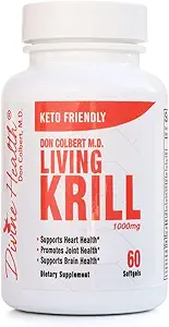 Divine Health Dr. Colbert, MD Living Krill Oil 1000mg Per Softgel Plus DHA & EPA | 60 Servings