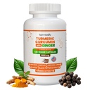 Turmeric Curcumin Supplement with Ginger, Ceylon Cinnamon and Black Pepper Complex 5 in 1 Formula, Curcuma Longa, Max Absorpition, 1000 mg, 120 Herbal Extract Capsles