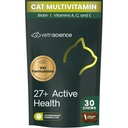 VetriScience 27+ Active Health Chews, Nu Cat Daily Multivitamin for Cats and Kittens, Ισορροπημένες Βιταμίνες, Ορυκτά και Αντιοξειδωτικά, Υγεία και Ευεξία Υποστήριξη, Ψάρια, 30 Count