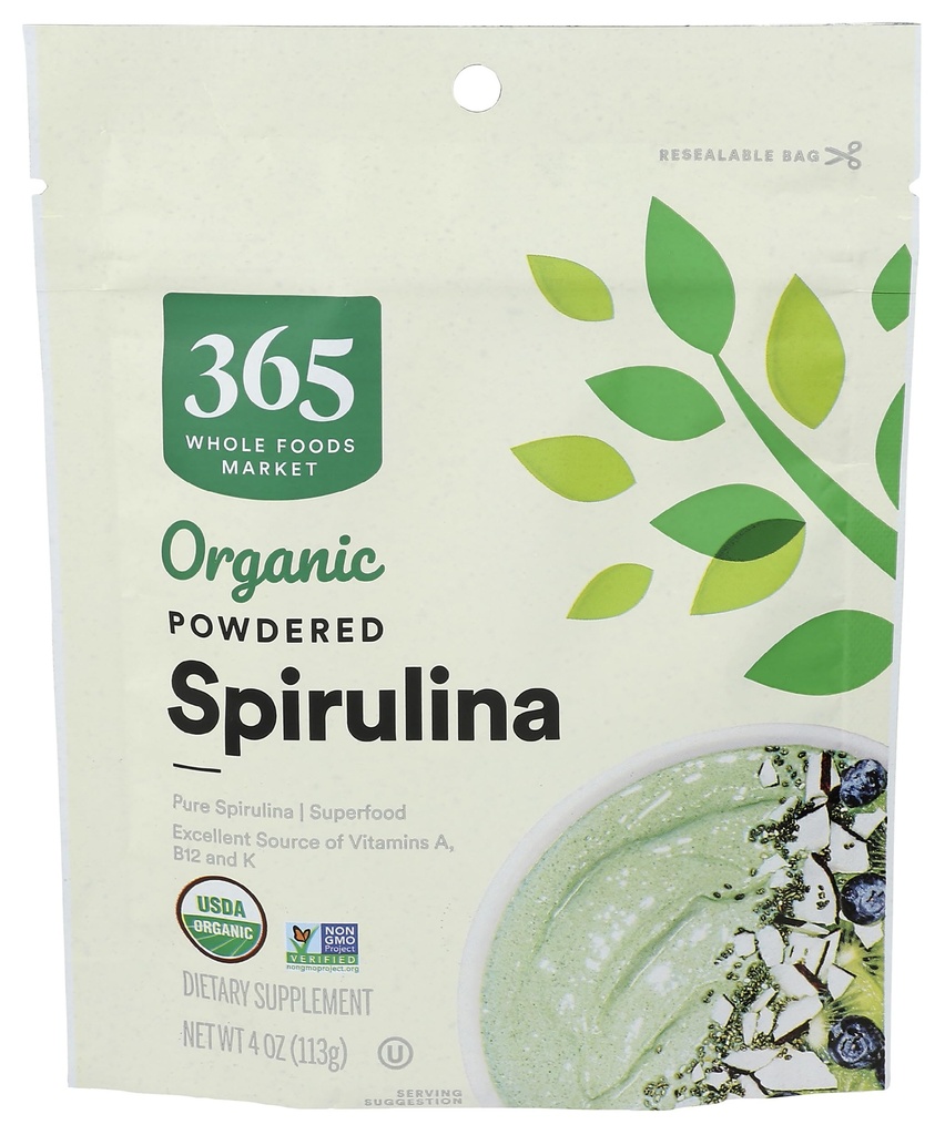 365 από το Whole Foods Market, Βιολογική Spirulina Superfood Powder, 4 ουγγιά