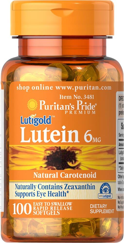 Πουριτανοί Pride Lutein 6 Mg με Softgels Ζεαξανθίνης, 100 κόμης