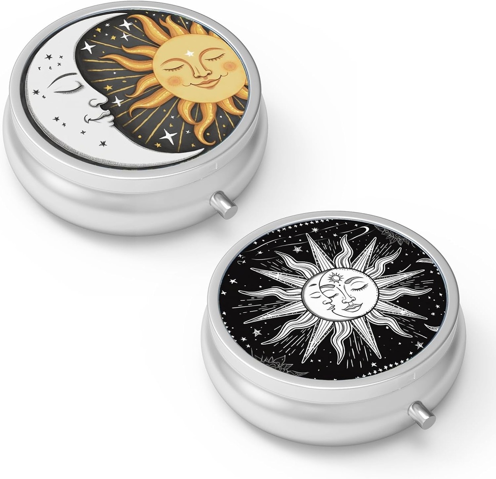 Κουτί χαπιών 3 Διαμέρισμα μικρή θήκη χαπιών, Portable for Pocket or Purse Pill Organizer Hipl Container Holder to Hold Vitamins, Medication, Fish Oil and Supplements(2PCS)