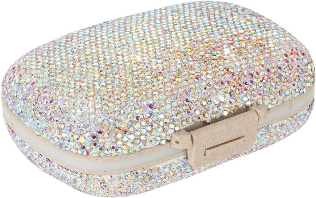 Καθημερινός οργανωτής βιταμινών, Portable Pill Case Travel, Medicine Pill Boxes Containers Bottle, Μικρός κάτοχος χαπιών Carrier for Purse, Cute Medication Dispenser Aids (Χρώμα)