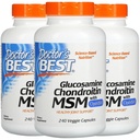 Doctor's BEST, (3 Pack Glucosamine Chondroitin MSM με OptiMSM, 240 Veggie Caps