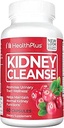 Health Plus Advanced Kidney Cleanse with Cranberry Extract, Turmeric Root and CoQ10, βοηθά στην υποστήριξη Υγιής λειτουργία νεφρών & ούρα Φυλλαδική ευεξία, 60 κάψουλες