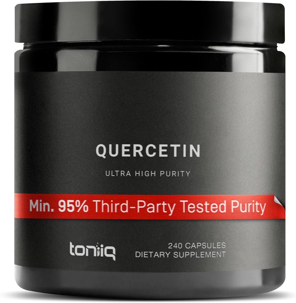 Κάψουλες Toniq Ultra υψηλής καθαρότητας Quercetin - 95%+ Εξαιρετικά καθαρό και βιοδιαθέσιμο - 1000mg ανά υπηρεσία - 240 κάψουλες Quercetin συμπλήρωμα