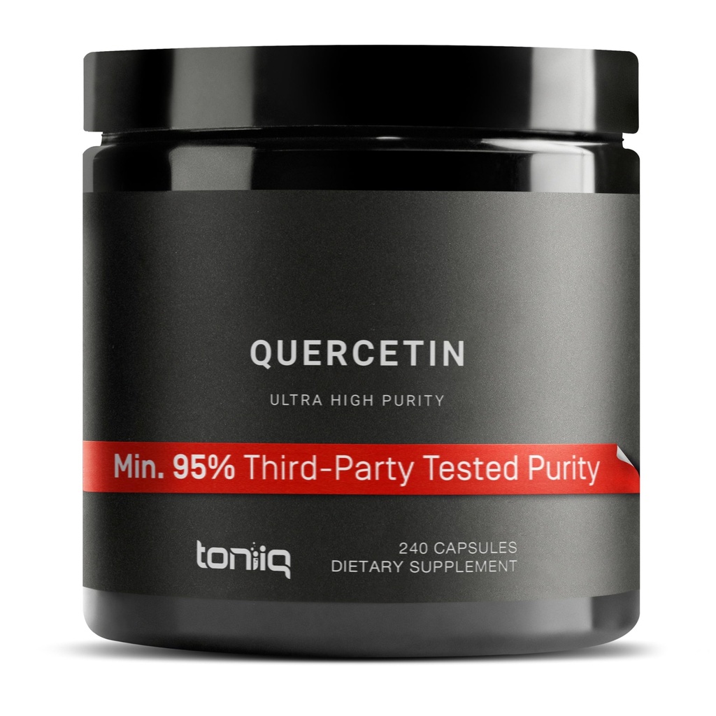 Κάψουλες Toniq Ultra υψηλής καθαρότητας Quercetin - 95%+ Εξαιρετικά καθαρό και βιοδιαθέσιμο - 1000mg ανά υπηρεσία - 240 κάψουλες Quercetin συμπλήρωμα