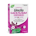 Ο Δρόμος της Φύσης Ψυχρό+Flu Ανακούφιση, Umcka, Σύντομη Διάρκεια και μειώνει τη σοβαρότητα, Πολυ-Συμπτώματα Ανακούφιση, Ομοιοπαθητικά, Φαινυλεφρίνη Χωρίς, Μη-Νύχτα, Berry Γεύση, 20 Μασώμενα δισκία (Packaging May Vary)