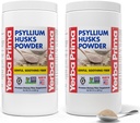 Yerba Prima Psyllium Husks Powder - 24 oz (Pack of 2) - Unflavored - Fine Ground - Natural Fiber Supplement with Soluble & Insoluble Fiber