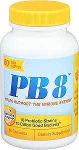 Nutrition Now PB 8 Probiotic Immune System and Digestive Support* Dietary Supplement, 60 Count