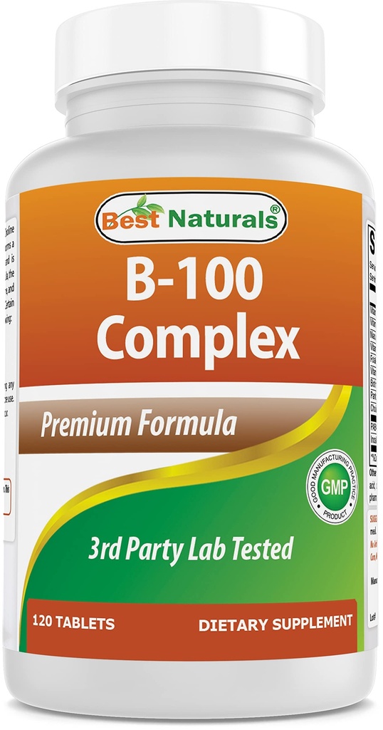 Best Naturals B- 100 Complex για ενήλικες, 120 δισκία