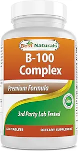 Best Naturals B-100 Complex for adults, 120 Tablets