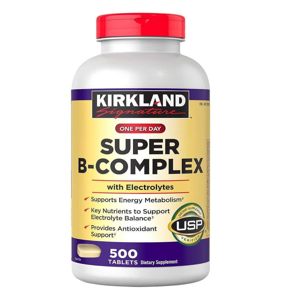Kirkland Signature Super B- Complex (2- Pack) με ηλεκτρολύτες (2 x 500 δισκία)