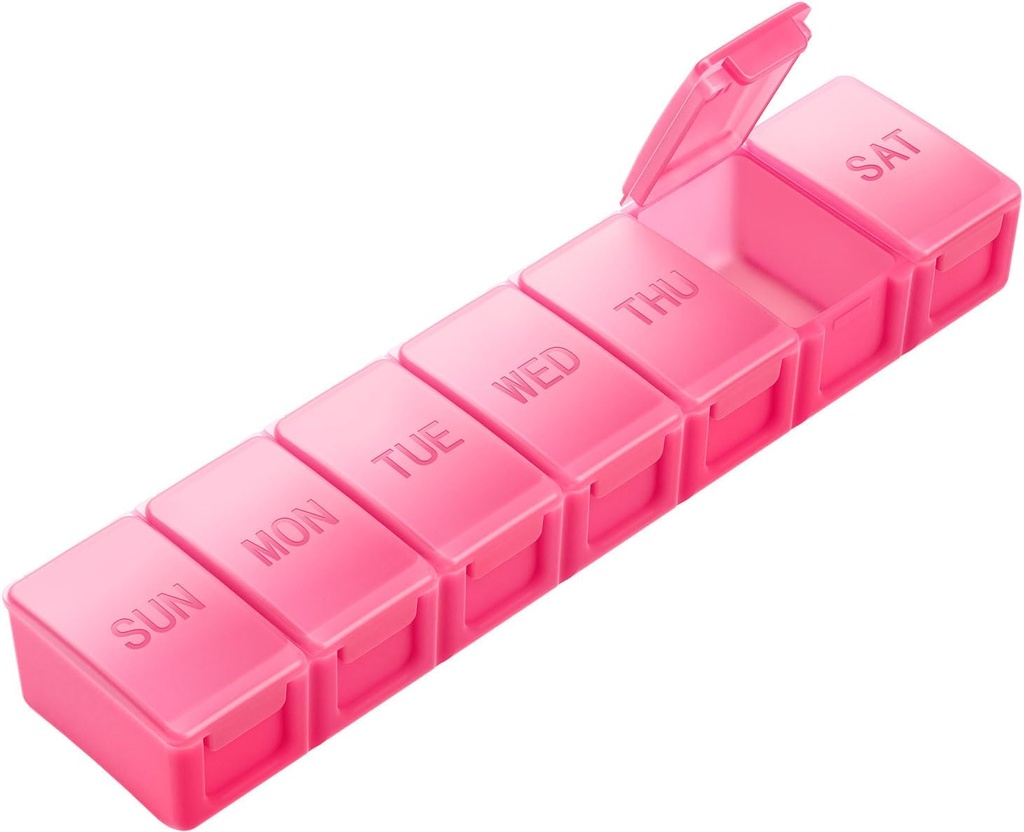 Extra Large Pill Organizer Weekly, KAPENS Daily Pill Case Box Μεγάλα Διαμερίσματα Χωρητικότητας, 7 Day Pill Containers για την Ιατρική Συμπληρώματα Βιταμίνη ιχθυέλαιο, Κόκκινο