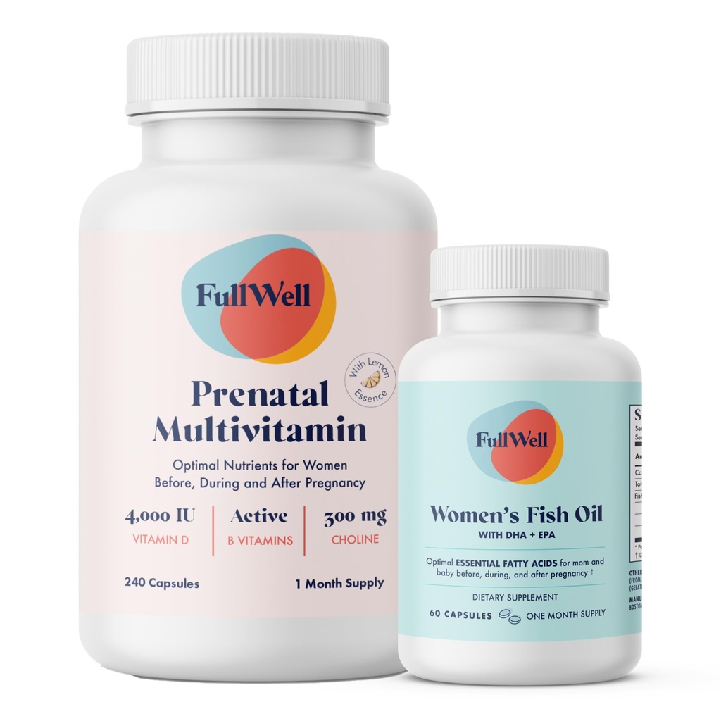 FullWell Προγεννητική βιταμίνη λεμόνι + DHA  Ζωτικά θρεπτικά συστατικά 