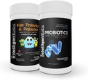 Intelligent Labs 2-σε-1 Bundle of Kids Probiotics (6 Billion CFU with Sunfiber and FOS) + Adult Probiotics (50 Billion CFU, 10 Strains), Δεν χρειάζεται ψύξη, 2 Μήνες προσφοράς ανά φιάλη