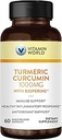 Vitamin World Turmeric Curcumin 1000mg, BioPerine Black Pepper Extract for Better Absorption, 95% Curcuminoids, Turmeric Supplement for Antioxidant & Joint Support, Gluten-Free, 60 Capsules