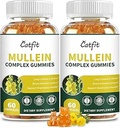 (120 τμχ) Mullein Gummies for Lungs Detox– Mullein Leaf Extract with Quercetin, Elderberry for αναπνευστική & ανοσοποιητική υποστήριξη, αναπνοή & πνεύμονα Καθαρίστε για καπνιστές, Vegan, ανανάς Γεύση, (2 πακέτο)