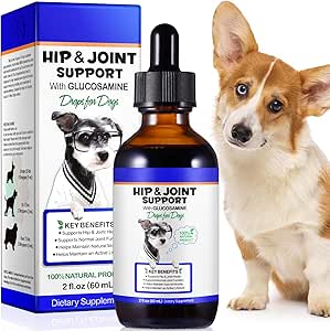 Dog Joint Aid & Relief Supplement with Chondroitin & Glucosamine HCl – Relieves Joint Pain & Reduces Inflammation for Senior Dogs, Active Adults & Puppies
