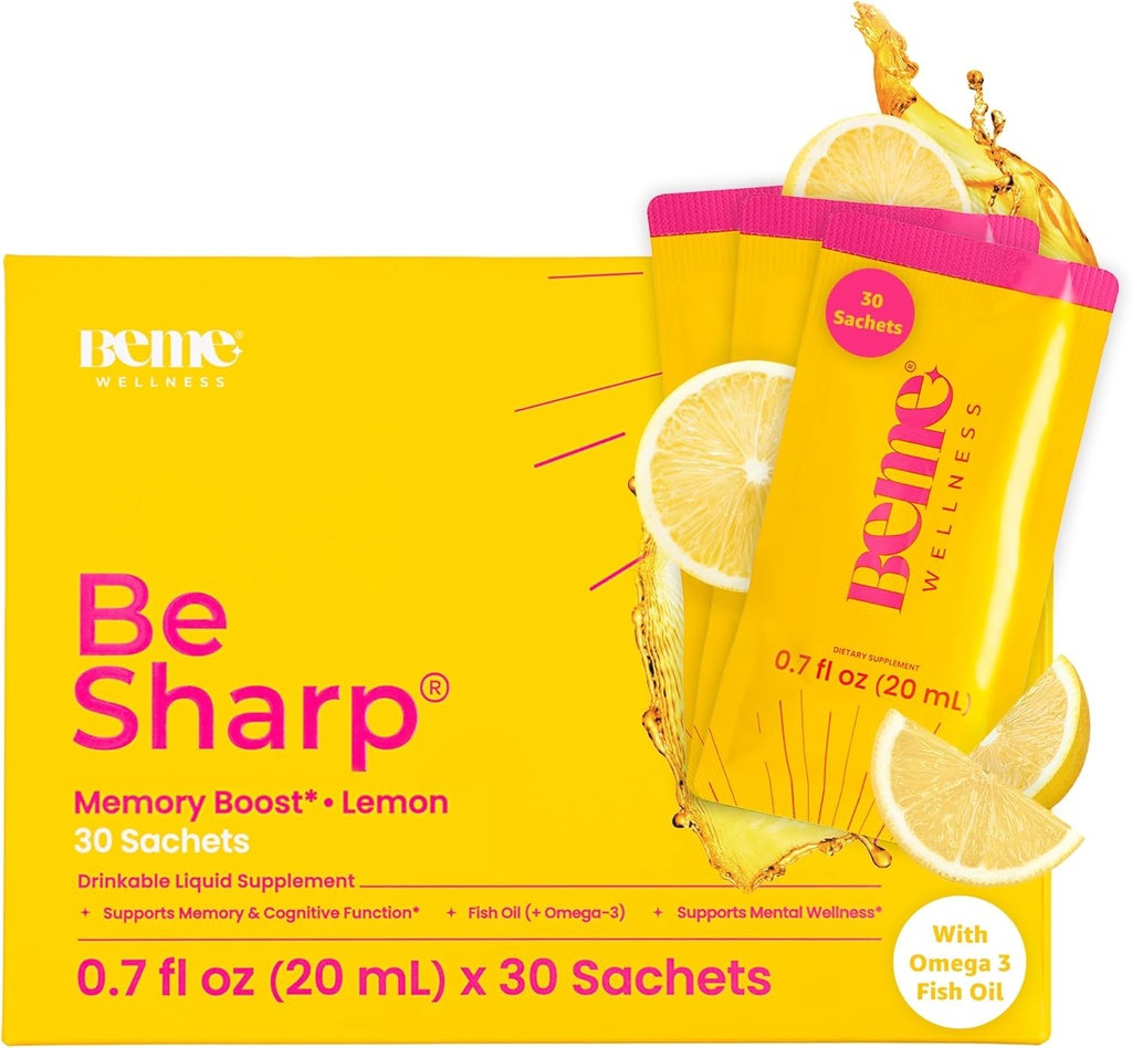 BeMe Liquid Omega 3 Fish Oil - Turmeric Curcumin, Lemon Balm Extract & Omega 3 συμπλήρωμα για τις γυναίκες - πατενταρισμένο EPAX® για γρήγορη απορρόφηση & υψηλή βιοδιαθεσιμότητα - Υποστηρίζει τη μνήμη & την υγεία του εγκεφάλου