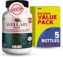 Wellary Max Εμμηνόπαυση συμπλήρωμα υποστήριξης, 40 δις CFU προβιοτικό μείγμα, 90 κάψουλες (5)