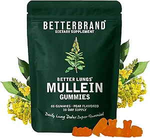 Bestbrand BetterLungs Sea Moss Gummies 1600mg Βιολογικό Ιρλανδικό Θαλασσινό Μος για τον Πνεύμονα και το ανοσοποιητικό σύστημα Υποστήριξη 1000mg Βιολογικό Bladderwrack και Burdock Root - 60 Count Apple Flavored (30 ημέρες προσφοράς)