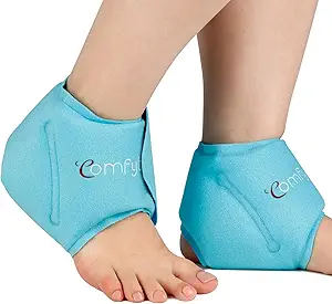 Comfytemp Παγωτό Πακέτο Pack Ankle για Οίδημα, Φυτική Φασίτιδα, Ανακουφισμός Πόνου Πόνου Πόνου, Επιλέξιμες FSA, Πακέτα Gel για Τραυματισμούς Επαναχρησιμοποιήσιμες, Καυτή Ψυχρή Συμπίεση για Αχίλλειος Τενοντίτιδα, Στραγγίζοντας Ανακτήρες, Δώρο, 2 PC