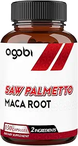 agobi Saw Palmetto συμπλήρωμα με Maca Root - High Extract Υποστήριξη για την υγεία των μαλλιών, ξεκούραστη διάθεση και την ενέργεια Υποστήριξη - 150 κάψουλες Veggie