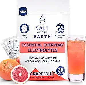 Αλάτι της Γης Premium Zero-Sugar Electrolyte - Κατασκευασμένο με ροζ αλάτι Ιμαλαΐων - Ενυδατική σκόνη Packets 