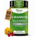 Pure By Nature D-Mannose με Cranberry και Dandelion Root, 120 κόμης