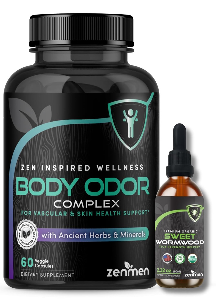 Zenmen Συνολική Wellness Bundle: Συμπληρώματα ODOR σώματος και Sweet Wormwood Tincture Bundle