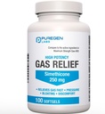 Μέγιστη δύναμη Αέριο ανακούφισης Softgels με Σιμεθικόνη 250 mg Ανακουφίζει από την πίεση, την αιμορραγία και την επώδυνη δυσφορία Σύγκριση με Αέριο-X και Phainzyme -100 Count