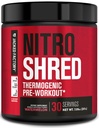 Jacked Factory NITROSURGE Shred Pre Workout Supplement - Ενεργειακός ενισχυτής, Άμεση αύξηση δύναμης, Sharp Focus, Ισχυρές αντλίες - Nitric Oxide Booster & PreWorkout Powder - 30Sv, Watermelon