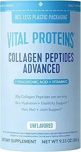 Vital Proteins Collagen Peptides Σκόνη, Hydrolyzed Collagen Peptides Unflavored, Bundle 9,33oz (2 Συσκευασία)