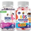 Magnesium Gummies for Kids 500mg & Iron Gummies for Adults - Βιταμίνες σιδήρου με βιταμίνη C