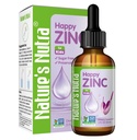 Nature's Nutra Happy Zinc, Premium Liquid Zinc για το μωρό, το βρέφος, τα παιδιά και τα παιδιά, TRAACS Χηλικός ψευδάργυρος, υψηλή βιοδιαθεσιμότητα, μη ΓΤΟ, Kosher, 2 fl. Oz (60ml)