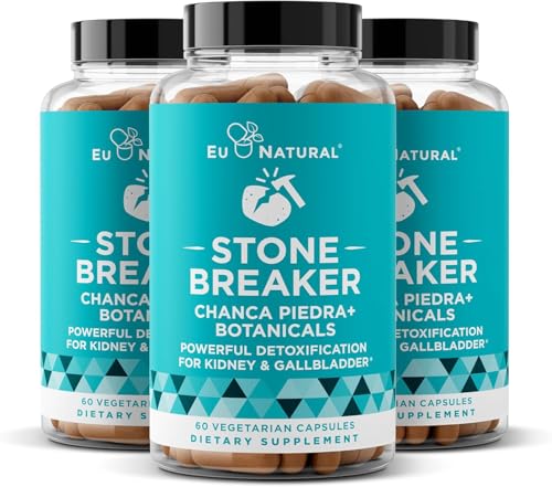 Chanca Piedra Stone Breaker 3-Pack Bundle – Φυσικός Διαλυτής, Kidney Cleanse & Gallbladder Supplement – Αποτοξινώστε την ουρική αρθρίτιδα, Flush Προσμείξεις, σαφές σύστημα – 180 κάψουλες